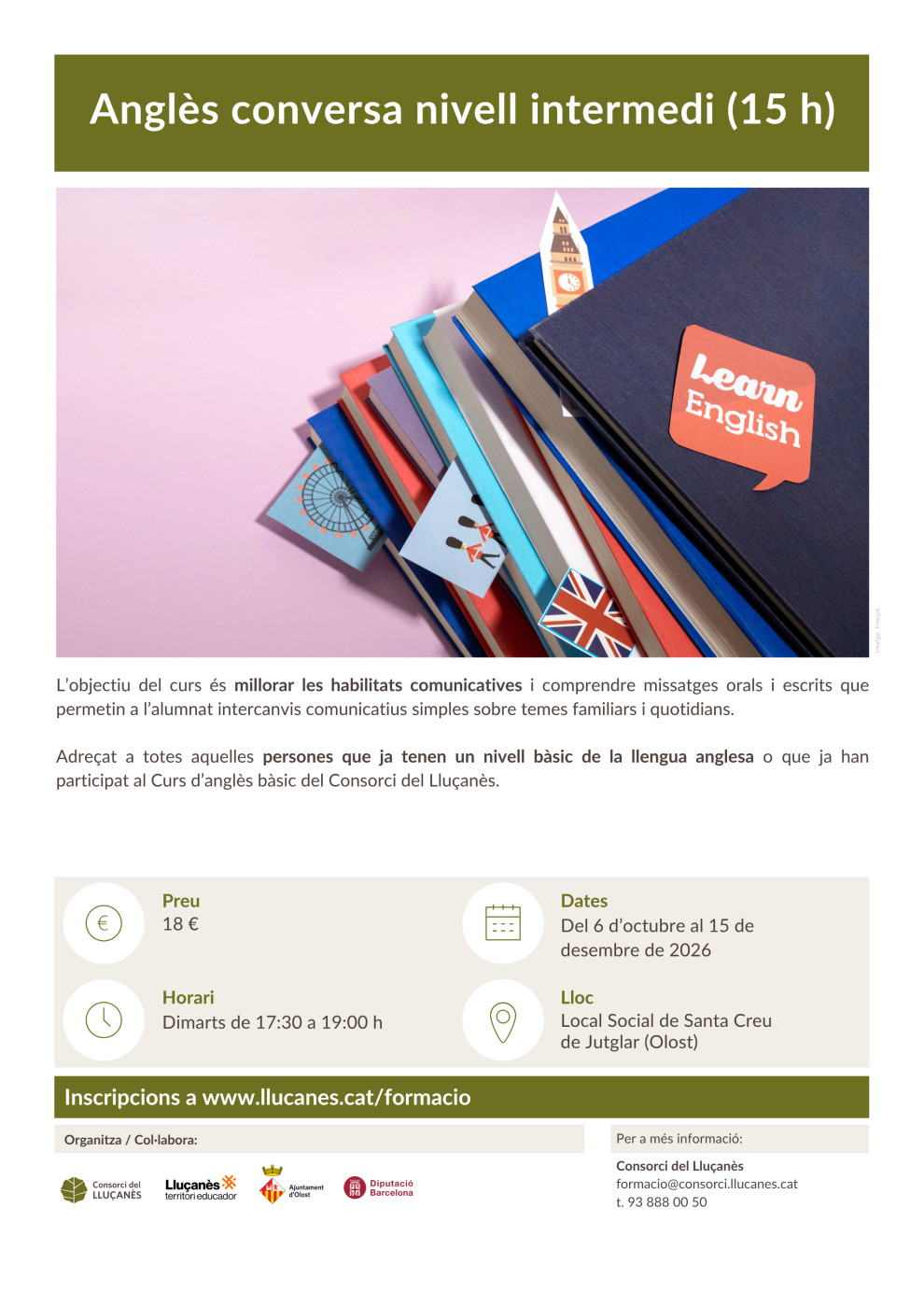 Taller d'anglès (conversa nivell intermedi)